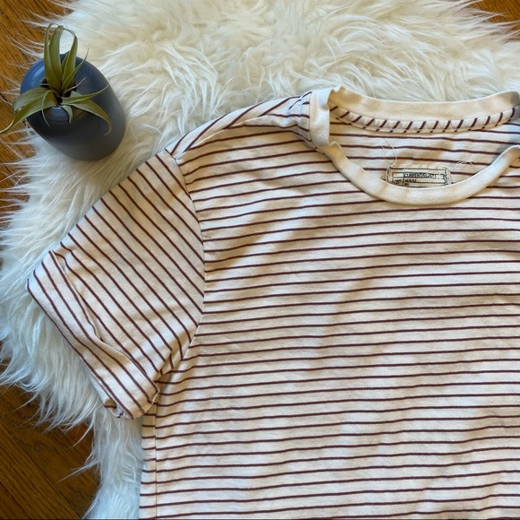 Current/Elliott | The Sailor Tee In Ecru Stripe | Size Large - Picture 3 of 8